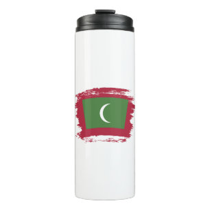 Flagge der Malediven Thermosbecher