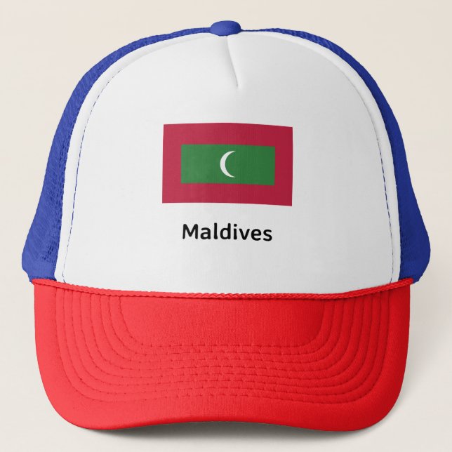 Flagge der Malediven Truckerkappe (Vorderseite)