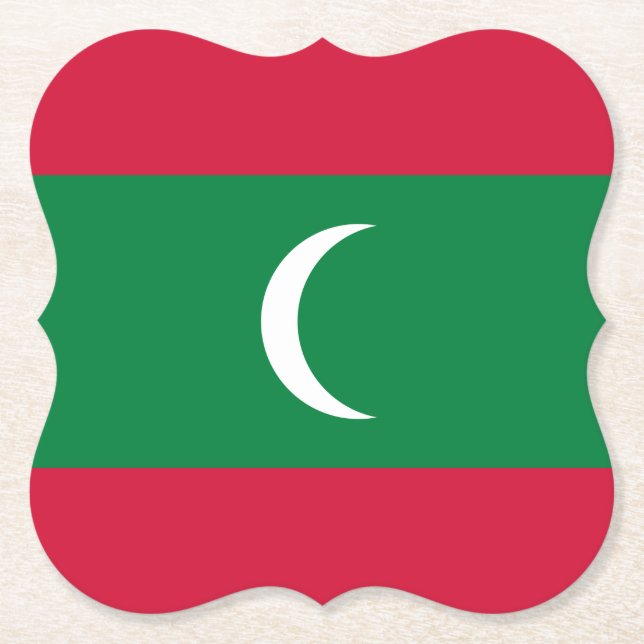 Flagge der Malediven Untersetzer (Vorderseite)