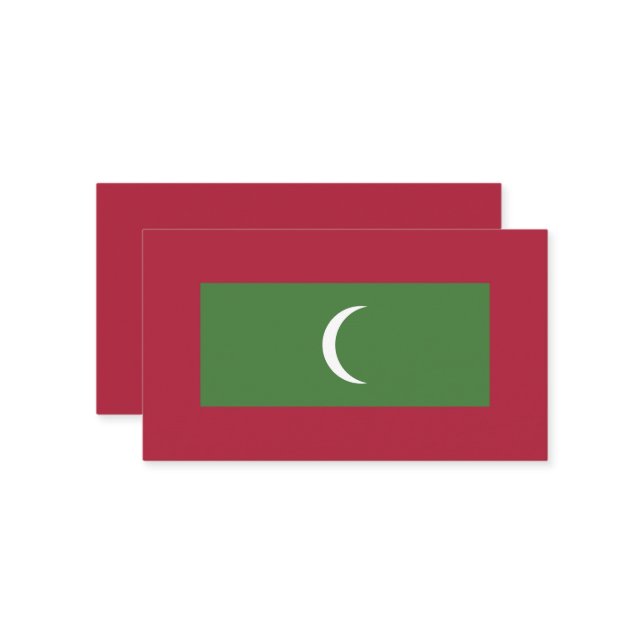 Flagge der Malediven Visitenkarte (Vorderseite/Rückseite Beispiel)