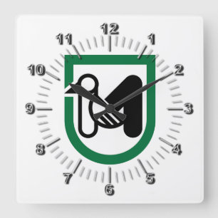 Flagge der Marken (Italien) Quadratische Wanduhr