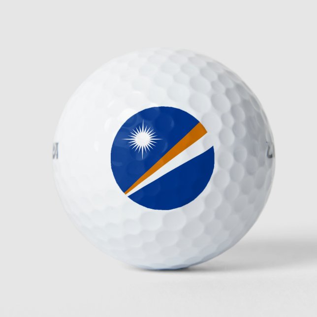 Flagge der Marshall-Inseln Golfball (Vorderseite)