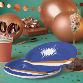 Flagge der Marshall-Inseln Pappteller