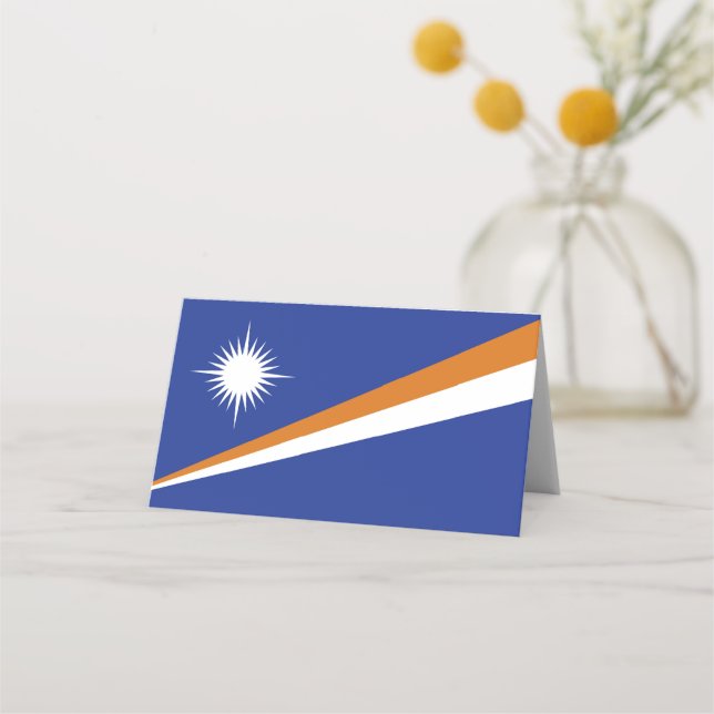 Flagge der Marshall-Inseln Platzkarte (Vorderseite)