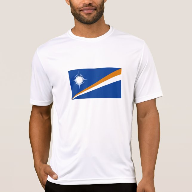 Flagge der Marshall-Inseln T-Shirt (Vorderseite)
