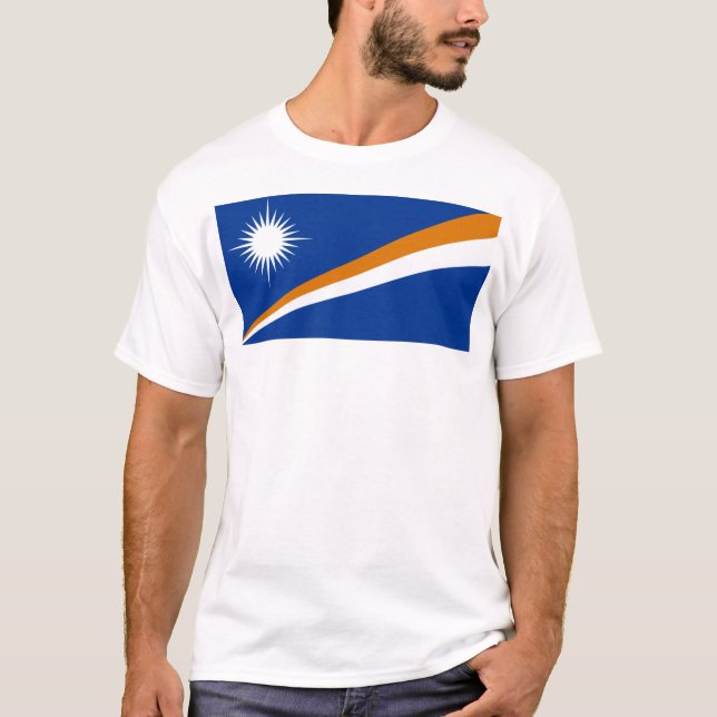 Flagge der Marshall-Inseln T-Shirt (Vorderseite)