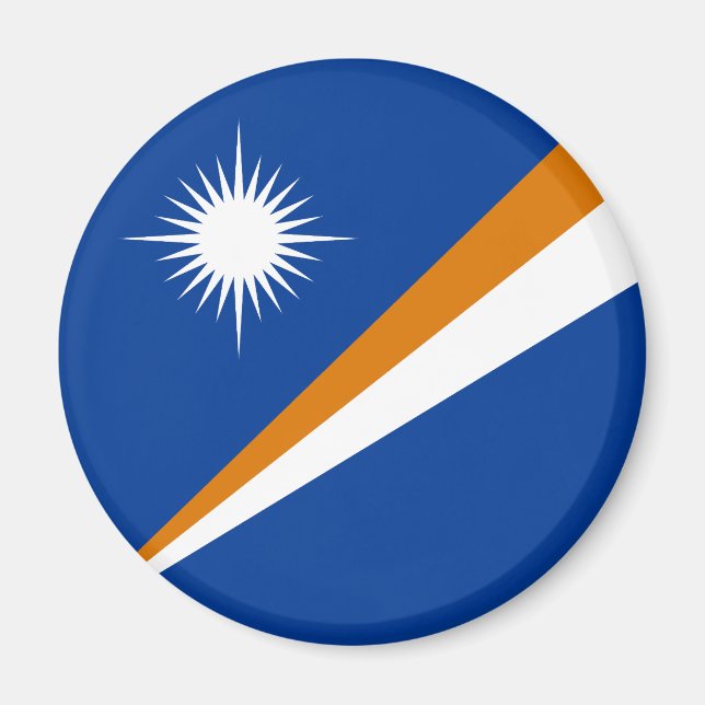 Flagge der Marshallinseln Magnet (Vorne)