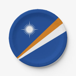 Flagge der Marshallinseln Pappteller