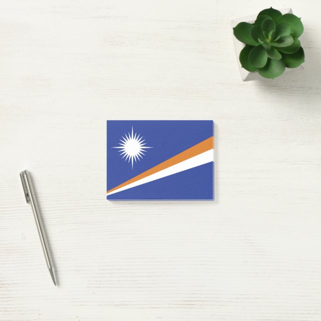 Flagge der Marshallinseln Post-it Klebezettel (Büro)