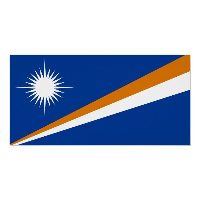 Flagge der Marshallinseln Poster (Vorderseite)