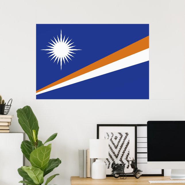 Flagge der Marshallinseln Poster (Heimbüro)