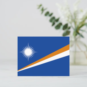 Flagge der Marshallinseln Postkarte