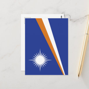 Flagge der Marshallinseln Postkarte