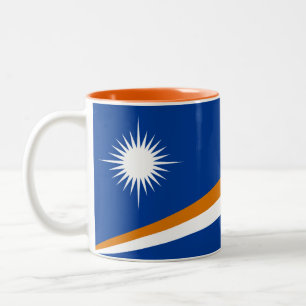 Flagge der Marshallinseln Zweifarbige Tasse