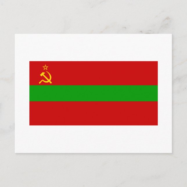 Flagge der Moldauischen SSR Postkarte (Vorderseite)