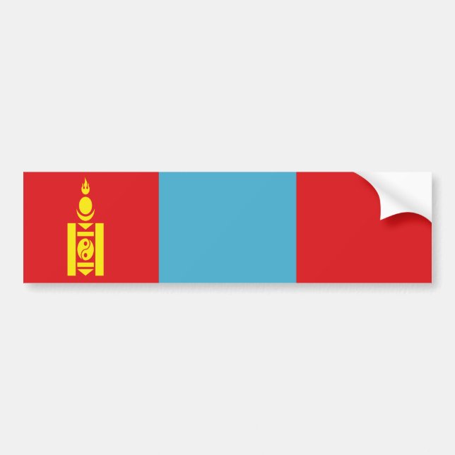 Flagge der Mongolei Autoaufkleber (Vorne)