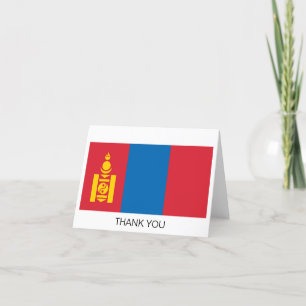 Flagge der Mongolei Dankeskarte