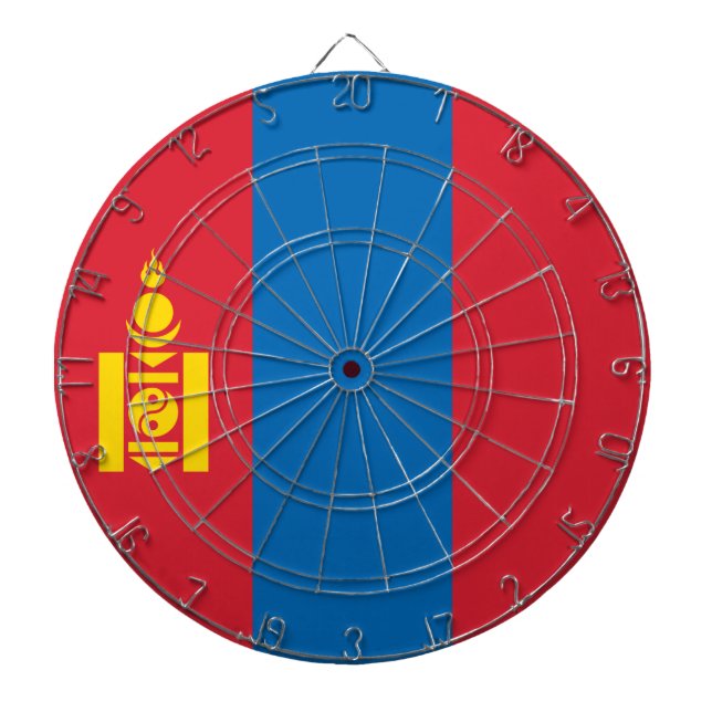 Flagge der Mongolei Dartscheibe (vorne)