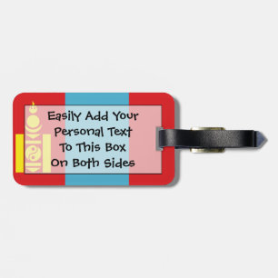 Flagge der Mongolei Einfach Personalausweis Gepäckanhänger