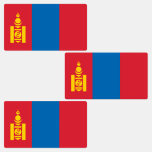 Flagge der Mongolei Etiketten