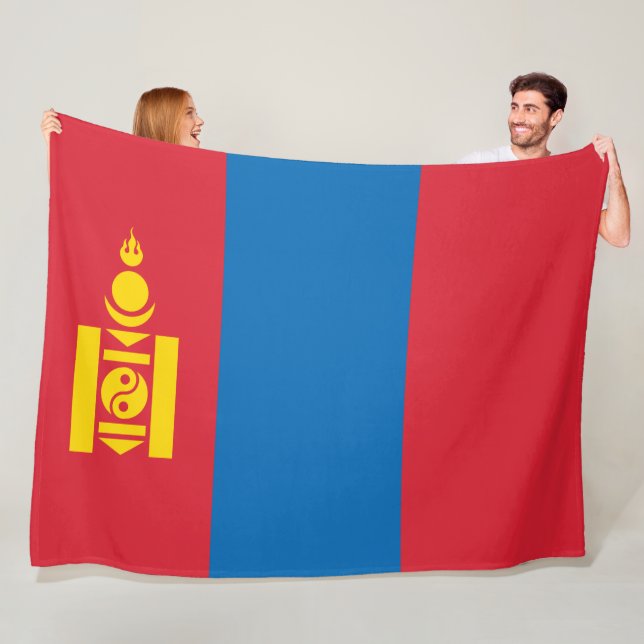 Flagge der Mongolei Fleecedecke (Beispiel)