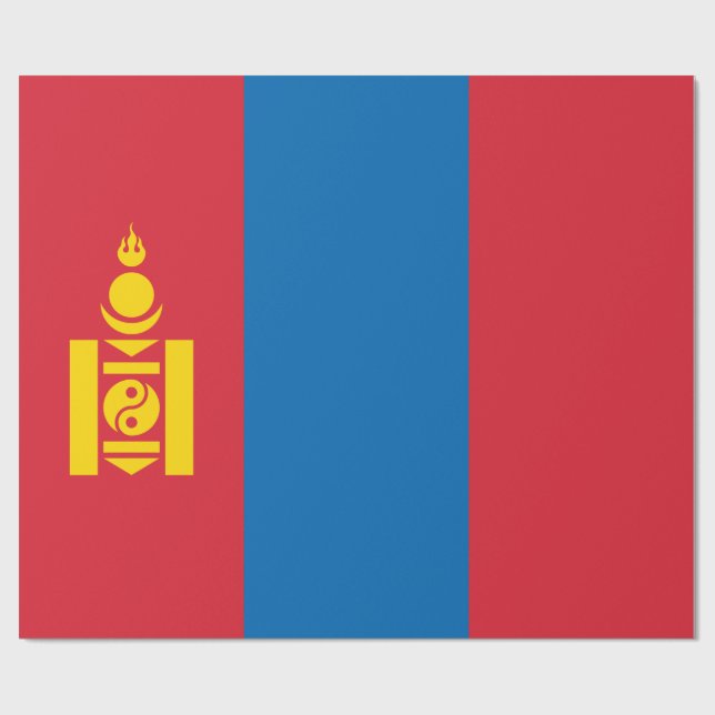 Flagge der Mongolei Geschenkpapier (Flach)