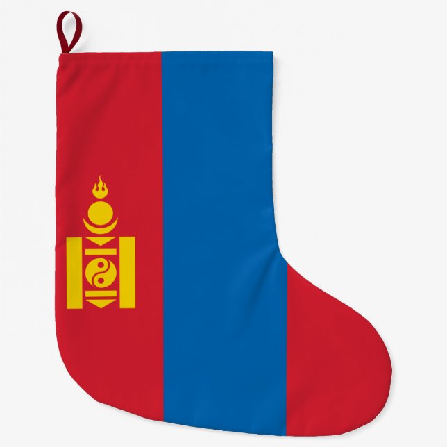 Flagge der Mongolei Großer Weihnachtsstrumpf (Vorderseite)