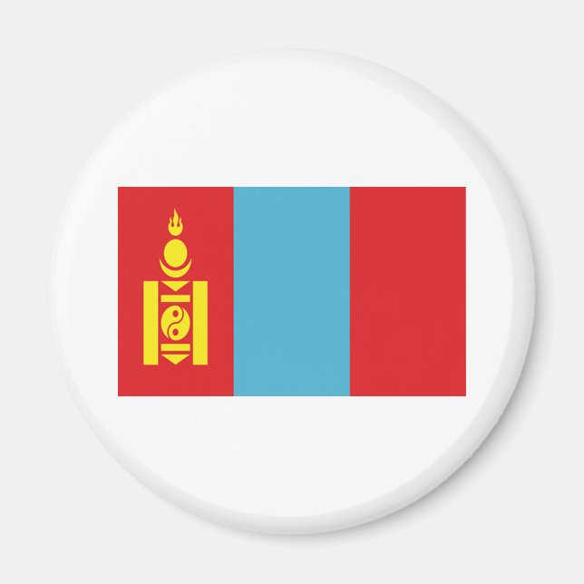 Flagge der Mongolei Magnet (Vorne)