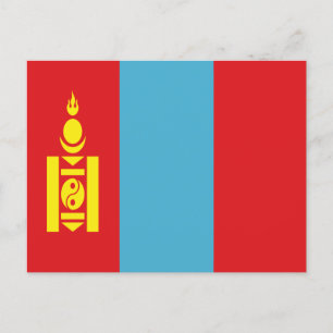 Flagge der Mongolei Postkarte