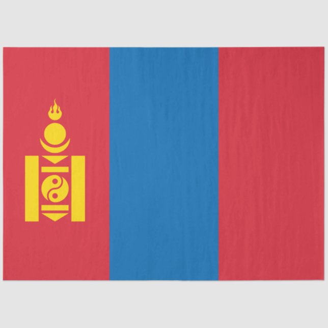 Flagge der Mongolei Seidenpapier (Vorderseite)