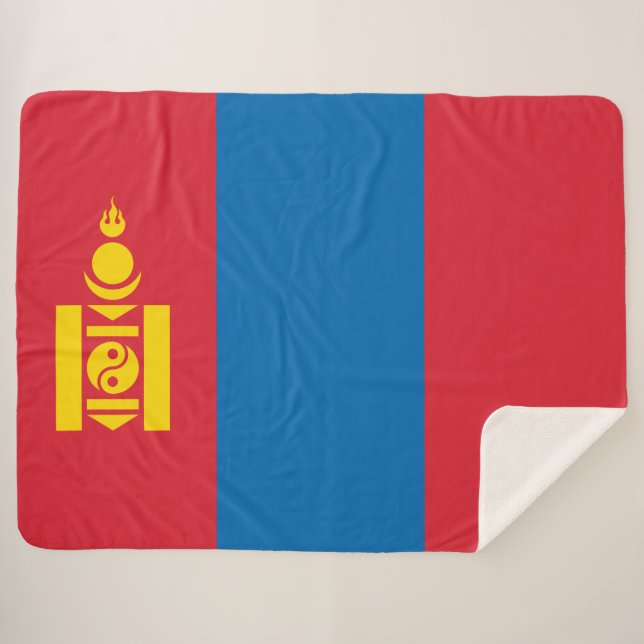 Flagge der Mongolei Sherpadecke (Vorderseite (Horizontal))