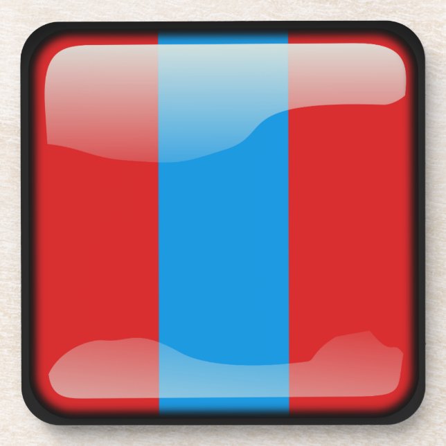 Flagge der Mongolei Untersetzer (Vorderseite)