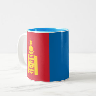 Flagge der Mongolei Zweifarbige Tasse