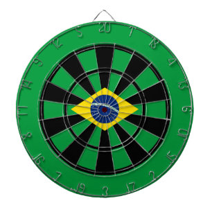 Flagge der multi Ring-Kunst Brasiliens Dartscheibe
