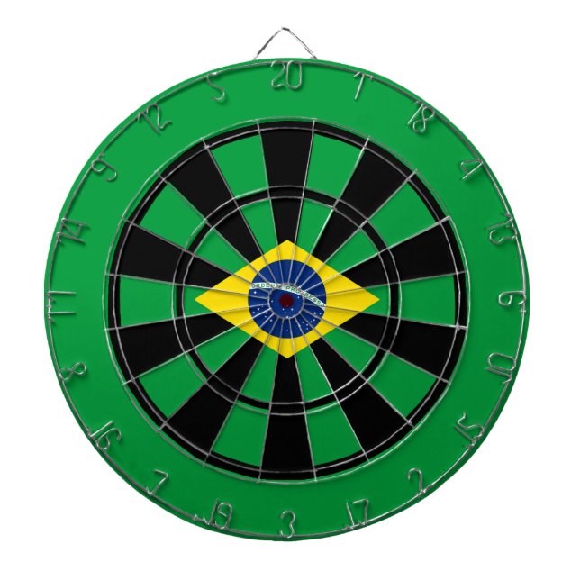 Flagge der multi Ring-Kunst Brasiliens Dartscheibe (vorne)