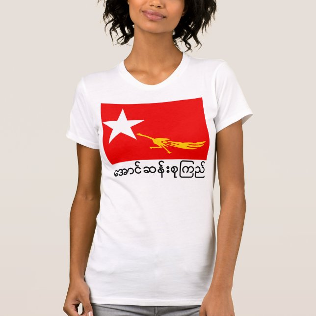 Flagge der nationalen Liga für Demokratie T-Shirt (Vorderseite)