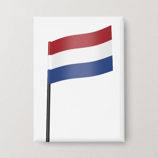 Flagge der Niederlande Button (Vorderseite)