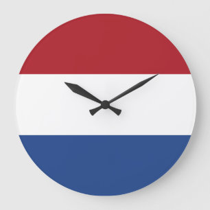 Flagge der Niederlande Große Wanduhr