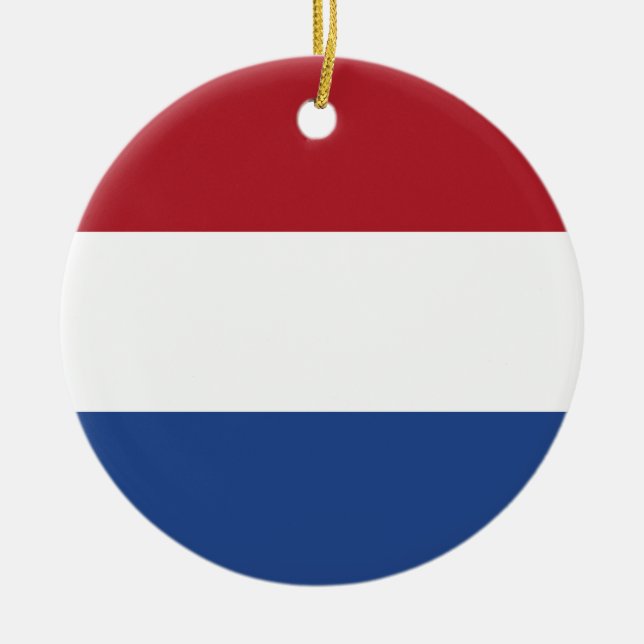 Flagge der Niederlande Keramik Ornament (Vorne)