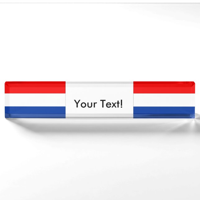 Flagge der Niederlande Namensplakette (Vorderseite)