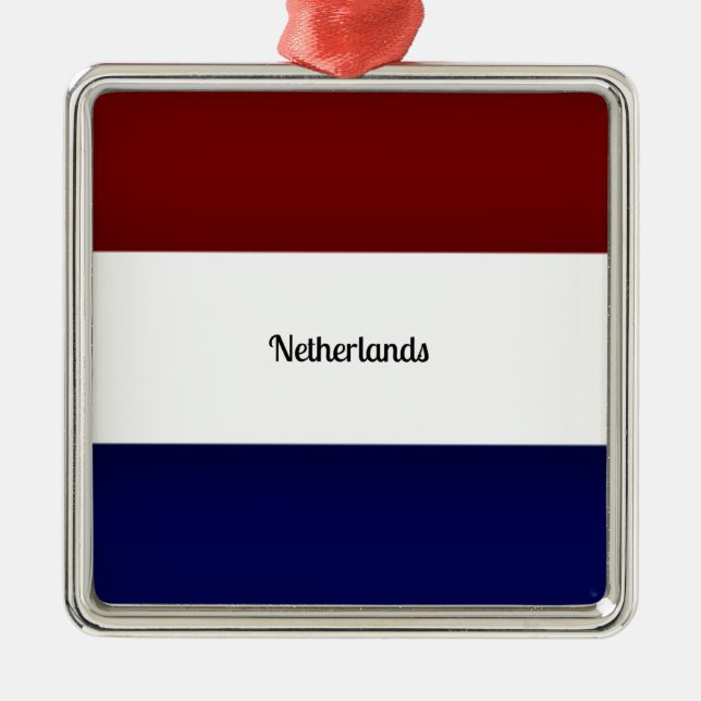 Flagge der Niederlande Ornament Aus Metall (Vorne)