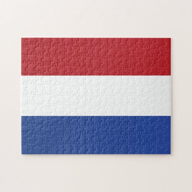 Flagge der Niederlande Puzzle (Horizontal)