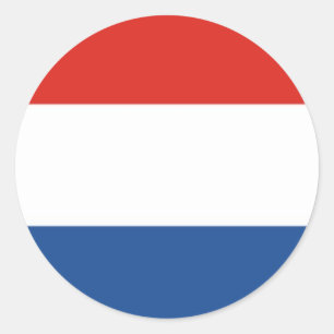 Flagge der Niederlande Runder Aufkleber