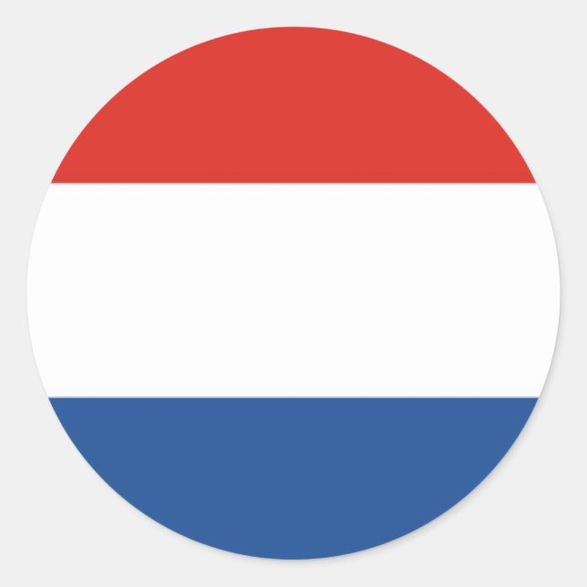 Flagge der Niederlande Runder Aufkleber (Vorderseite)