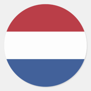 Flagge der Niederlande Runder Aufkleber