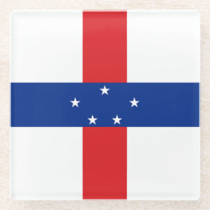 Flagge der Niederländischen Antillen Glasuntersetzer