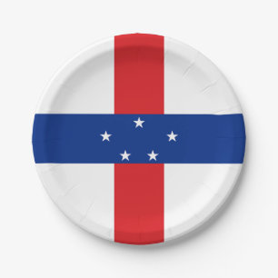Flagge der Niederländischen Antillen Pappteller