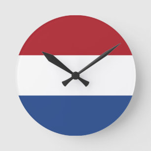 Flagge der niederländischen Wall-Uhr Runde Wanduhr