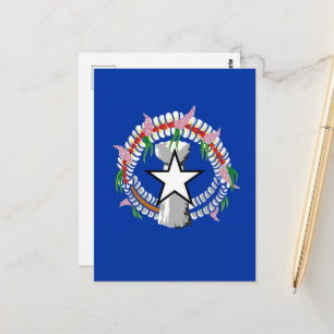 Flagge der Nördlichen Marianen Postkarte