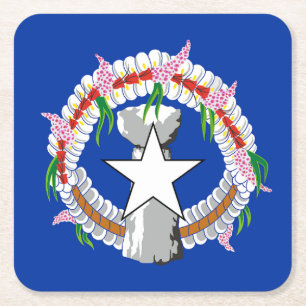 Flagge der Nördlichen Marianen Rechteckiger Pappuntersetzer